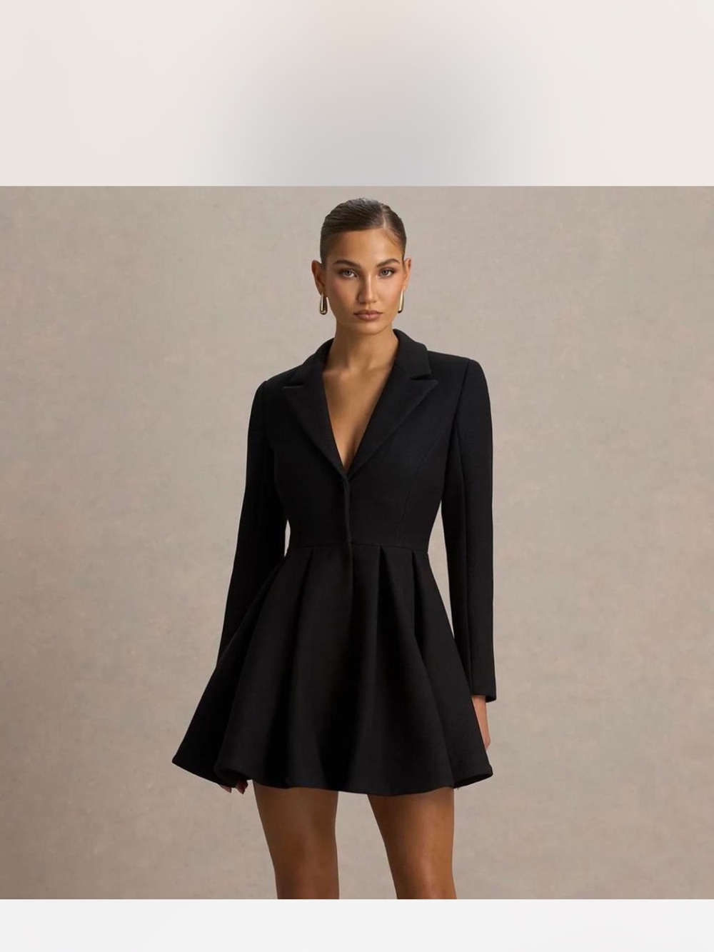 Club L London Black Tailored Blazer Mini Dress